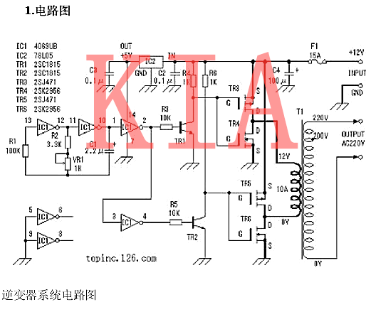 MOS管、變壓器搭建的逆變器電路詳解-KIA MOS管