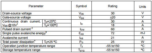 30n03場效應管參數,30n03參數