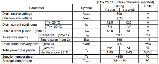 12n60,600v12a場效應(yīng)管